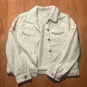 Francesca’s Sherpa-Lined White Jacket